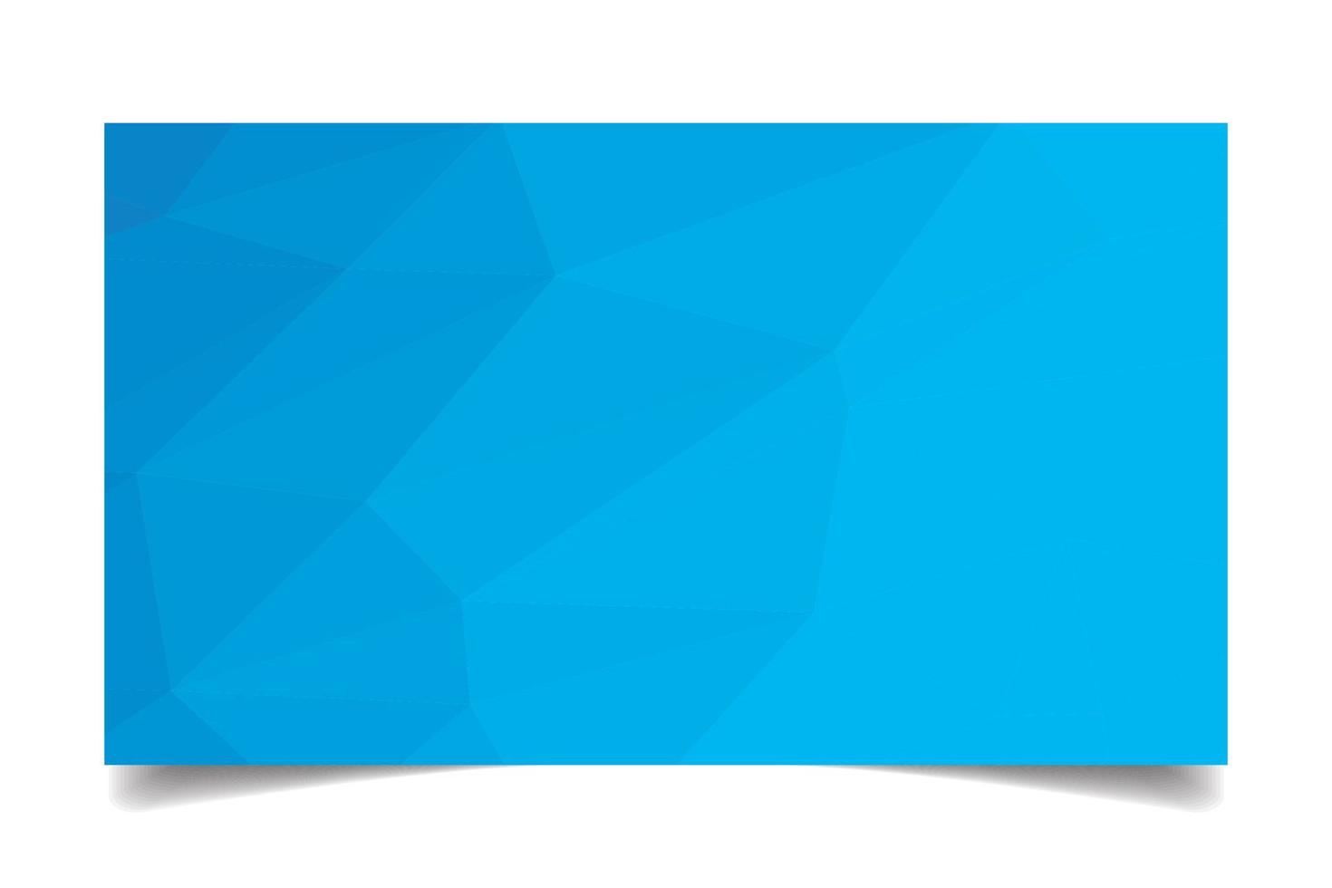 blue color triangulated background texture vector for business card template