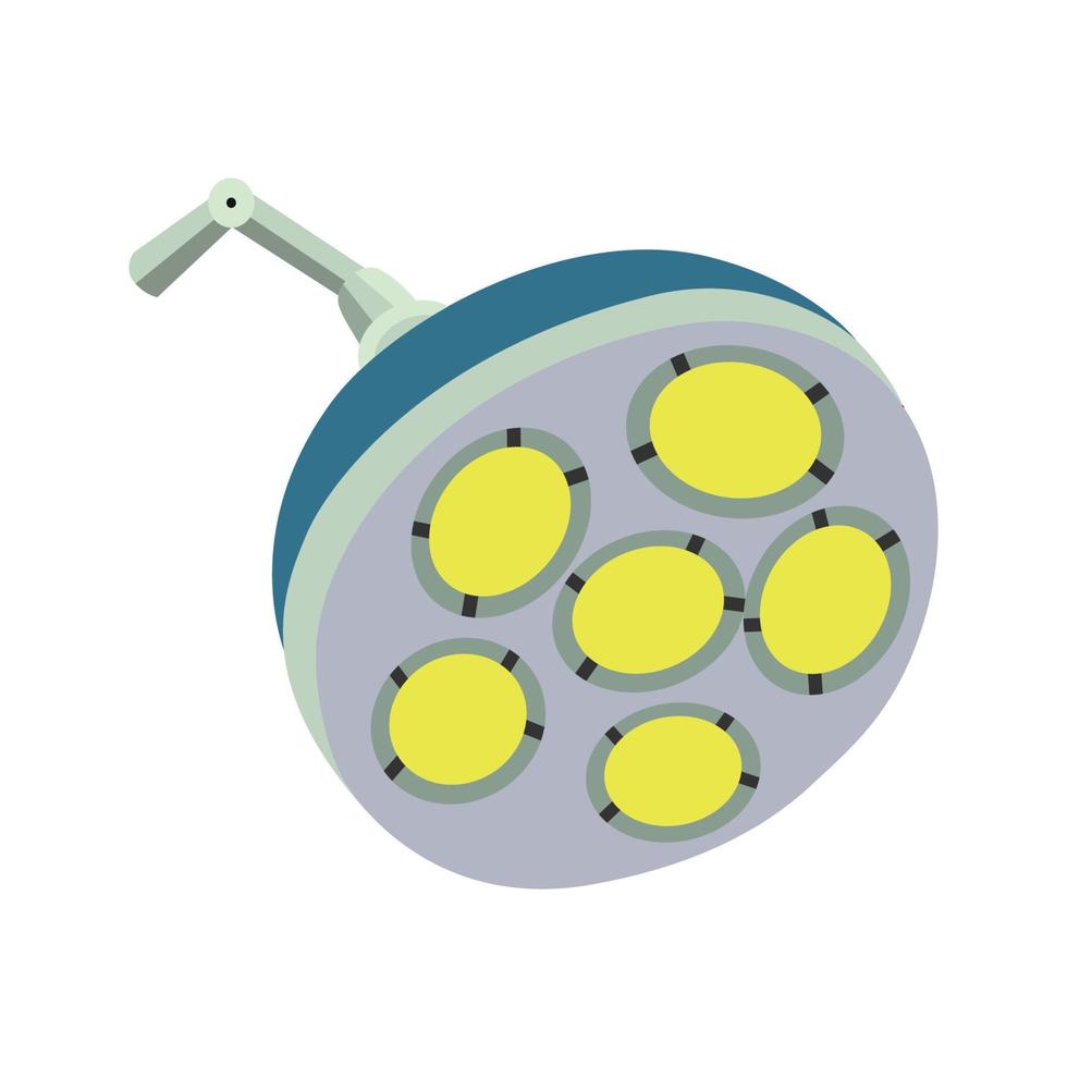 Surgical lamp icon. Flat illustration of surgical lamp light vector icon