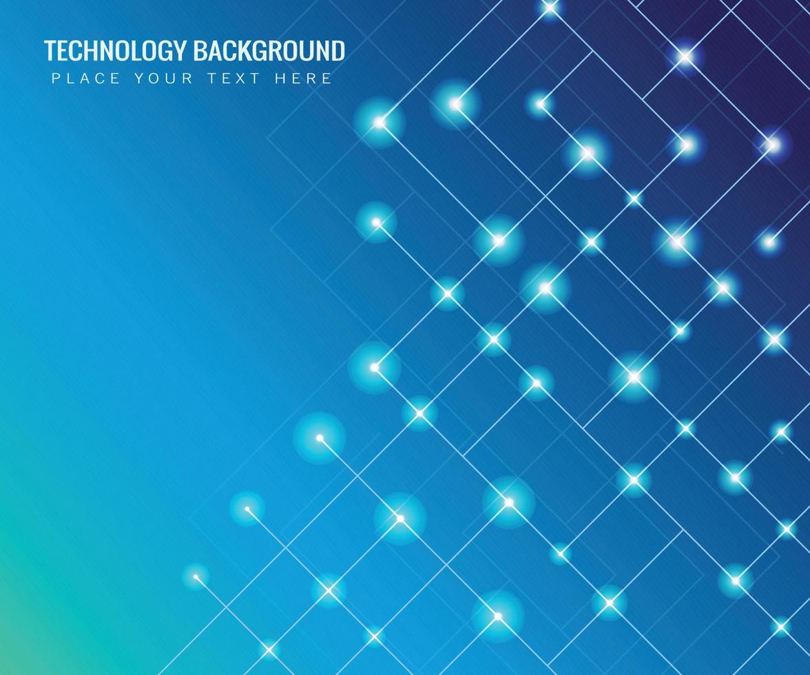 Blockchain technology.Isometric cube with connecting dots and lines vector