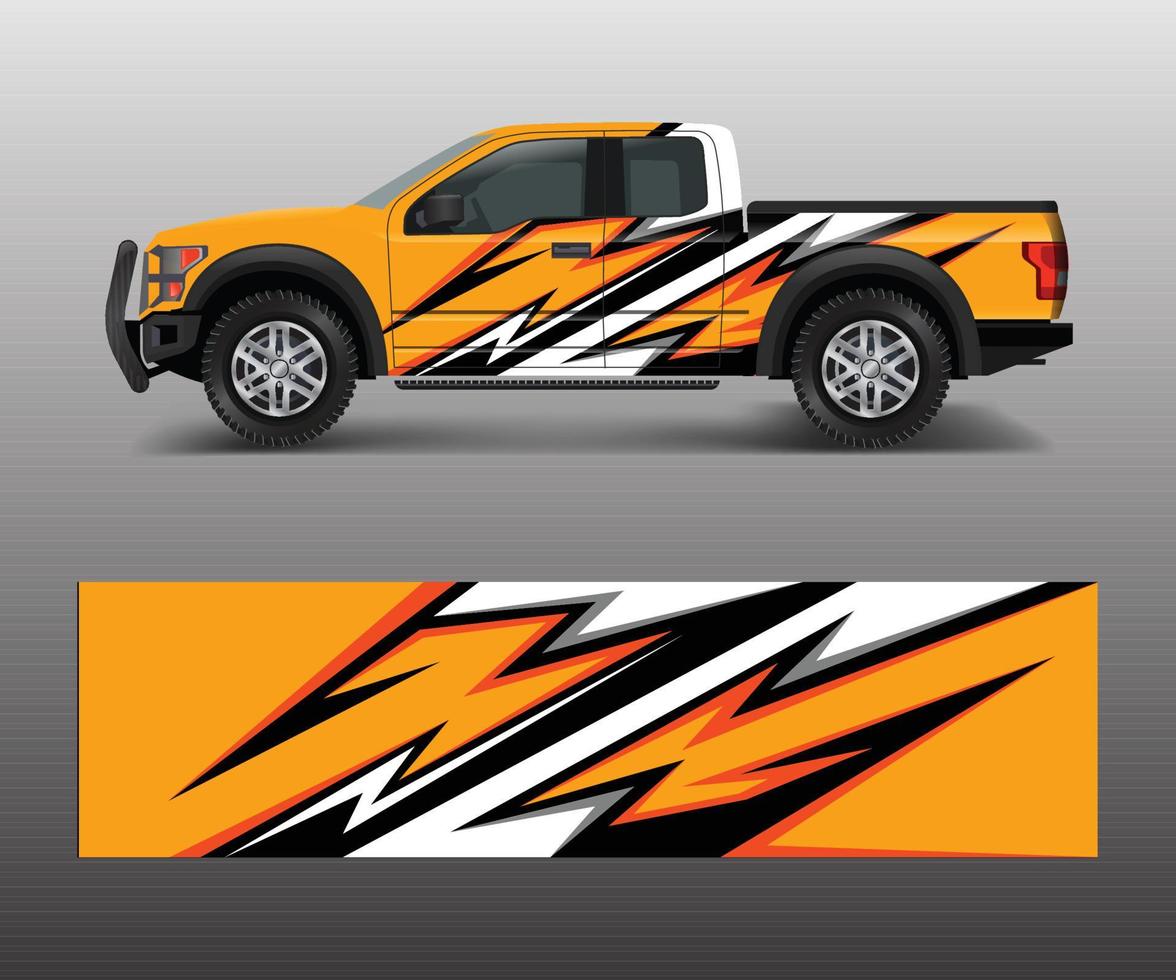 Racing graphic background vector for Truck, Pickup and vehicle branding. vinyl and wrap design vector