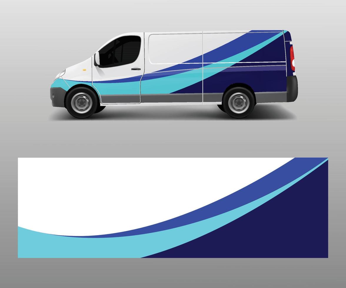 cargo van wrap vector, Graphic abstract stripe designs for wrap branding vehicle vector