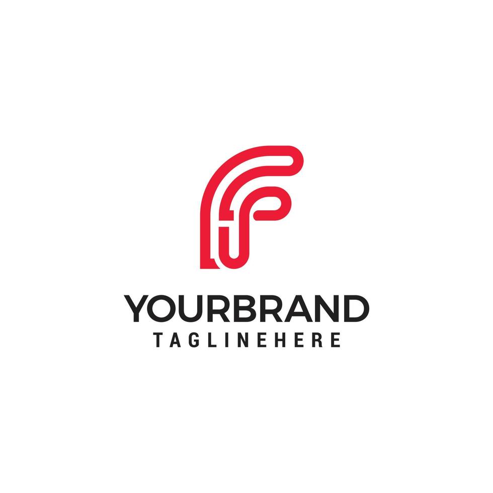 Letter FP PF Logo Design Creative Minimal Monogram design vector