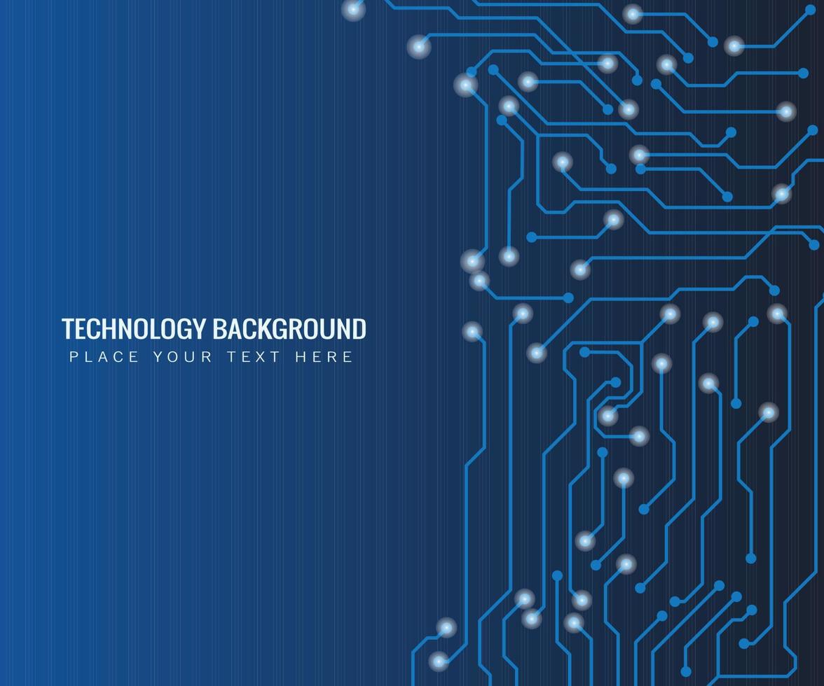 Abstract digital background template A circuit board blockchain technology vector