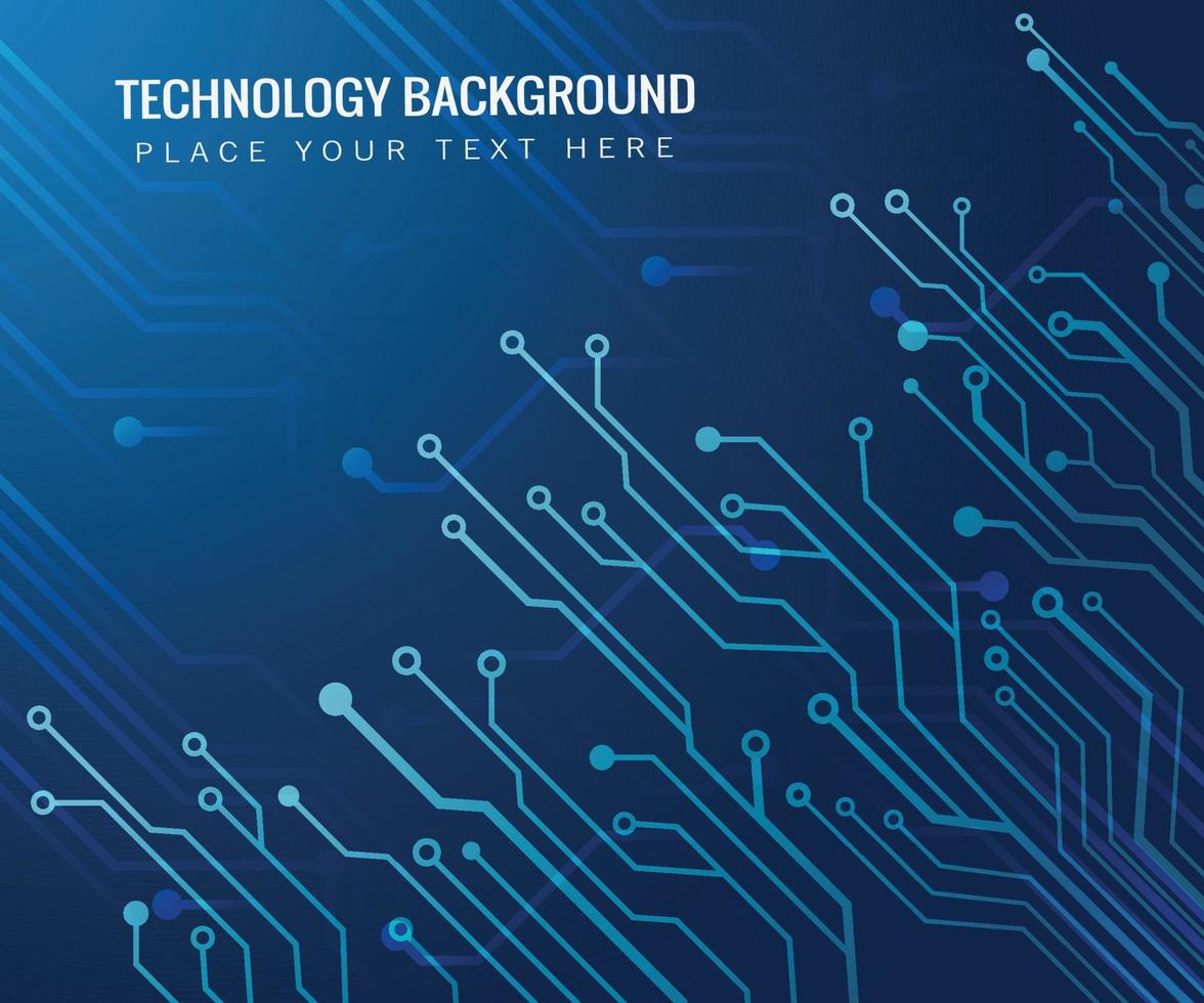circuit board vector blue background