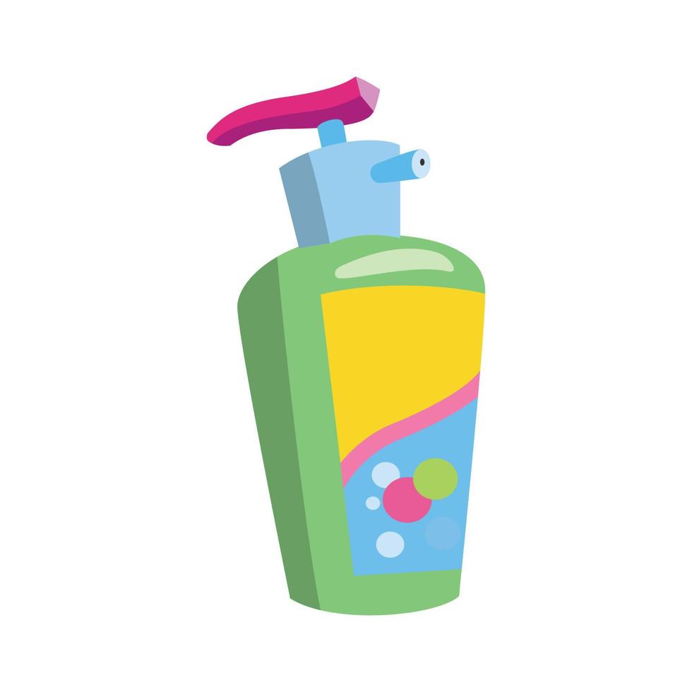 Dispensador de botella de jabón de crema vectorial ilustración de vector plano aislado en un fondo blanco