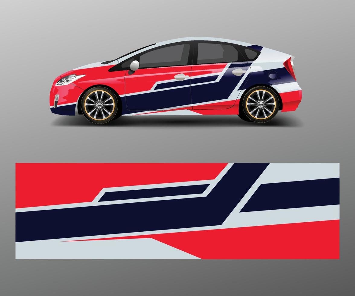 Racing car wrap. abstract strip shapes for Company car wrap, sticker