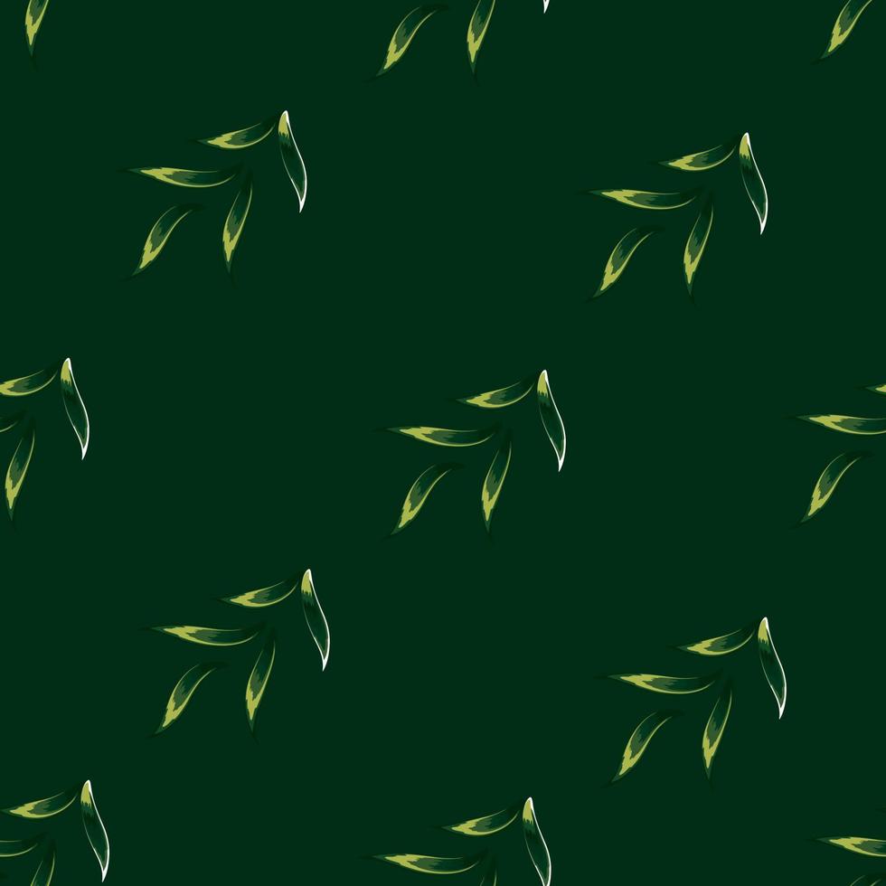 exotic nature decorative seamless pattern with green tropical leaves and plants on dark background. Vector design. Jungle print. Textiles and printing. Floral background. interior wallpaper. light