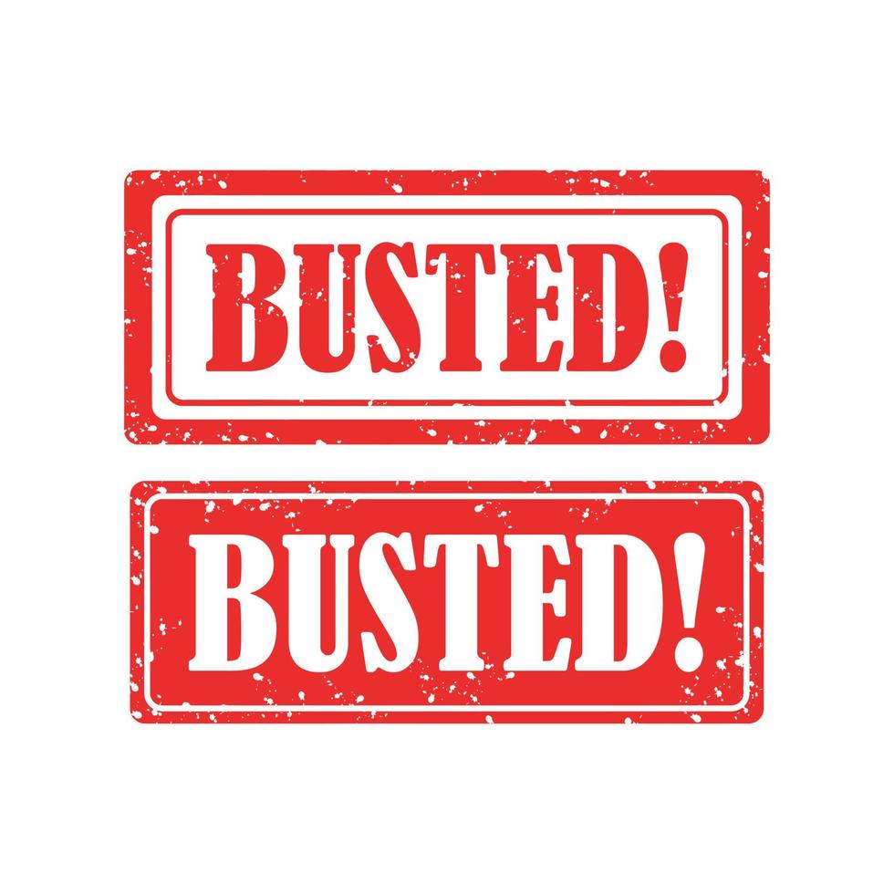 Busted rubber stamp set on white background. vector illustration