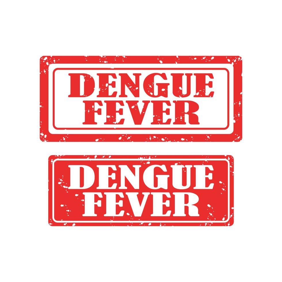 Dengue Fever word on red rubber stamp white background vector