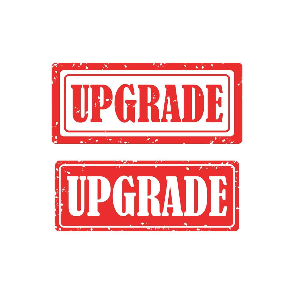 Upgrade grunge rubber stamp set on white background, vector illustration