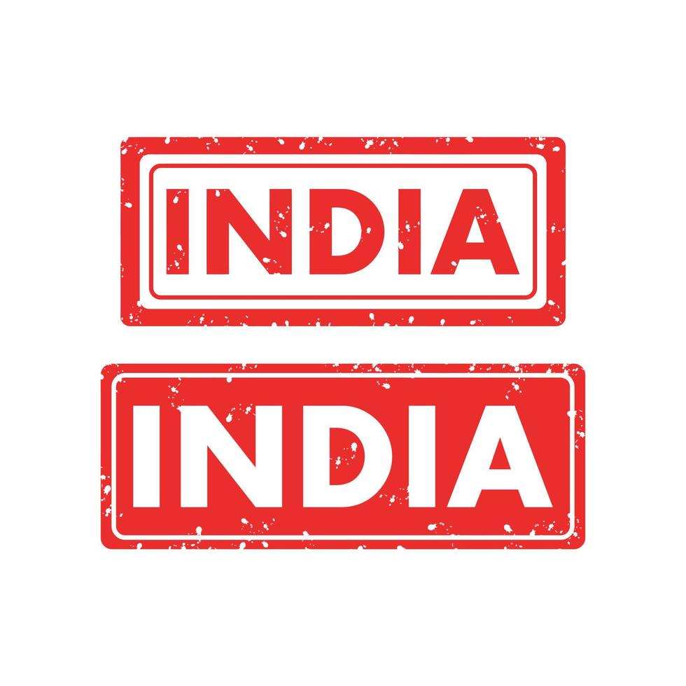 India grunge rubber stamp set on white background. Vector illustration.