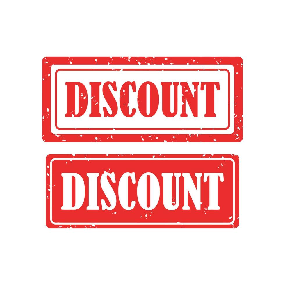 Discount stamp grunge rubber stamp set on white background. vector