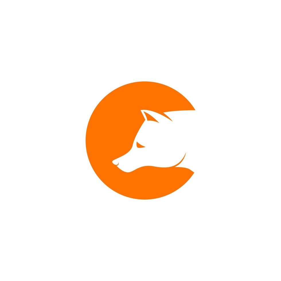 Fox icon logo design vector