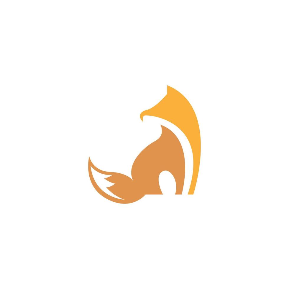 Fox icon logo design vector