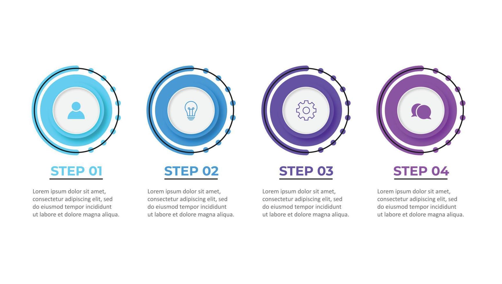 Vector Infographic label design template with icons and 4 options or steps. Can be used for process diagram, presentations, workflow layout, banner, flow chart, info graph.