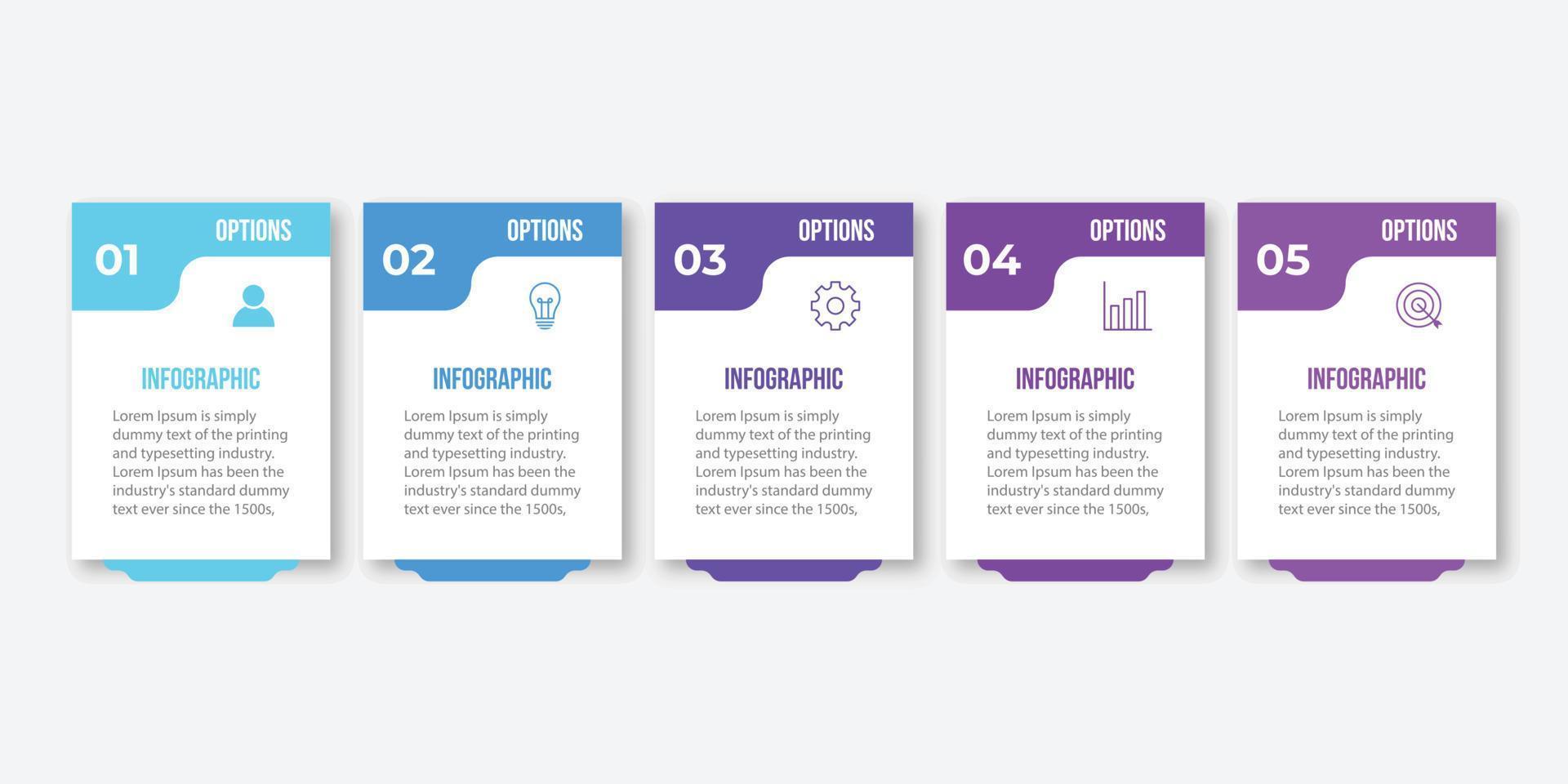 Business infographics templatetimeline with 5 steps circles options and marketing icons vector linear infographic elements