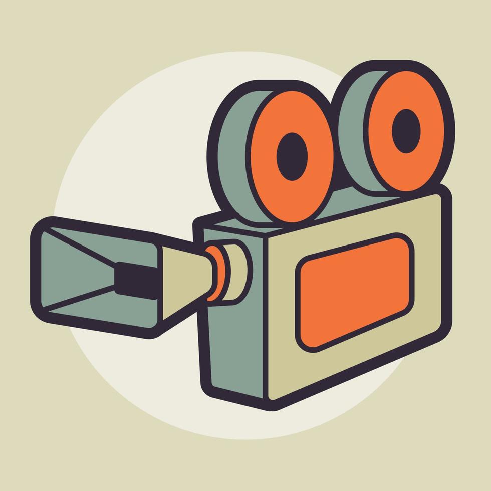 Camera Cinema Vintage Illustration vector