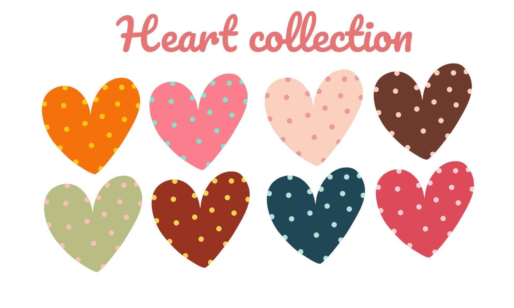 linda colección de corazones vector