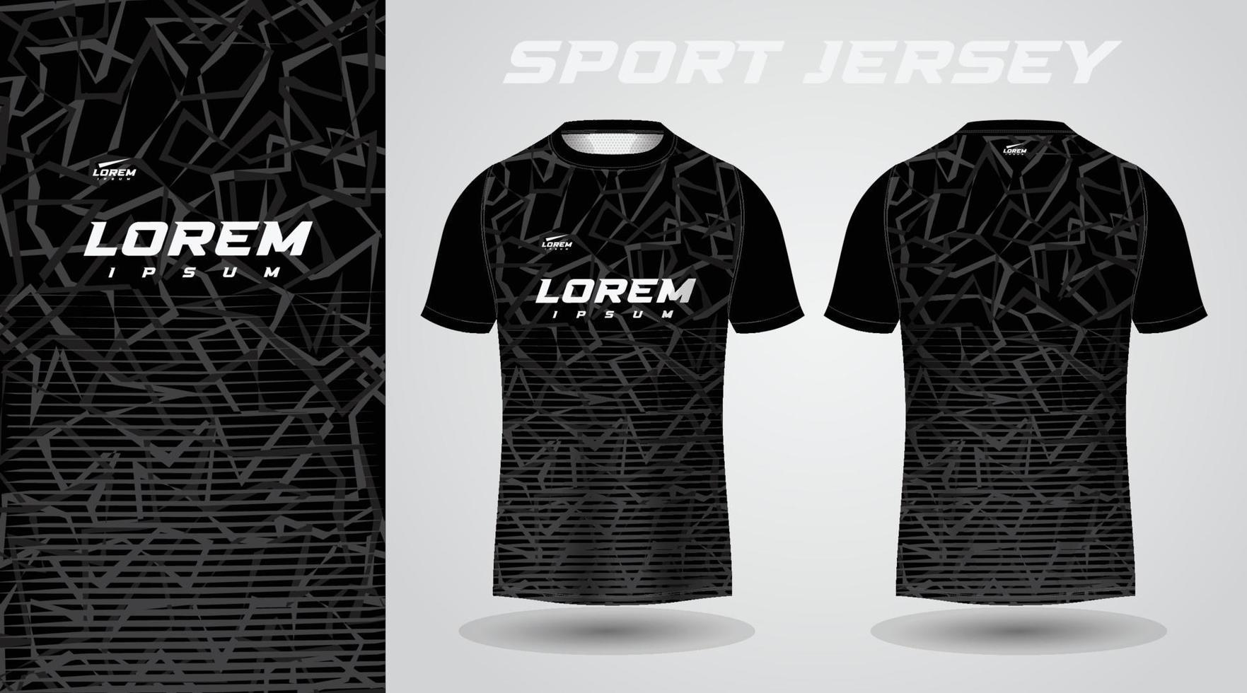 black shirt sport jersey design vector