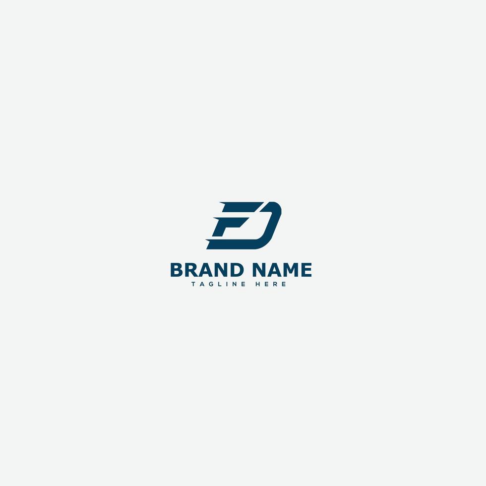 FD Logo Design Template Vector Graphic Branding Element