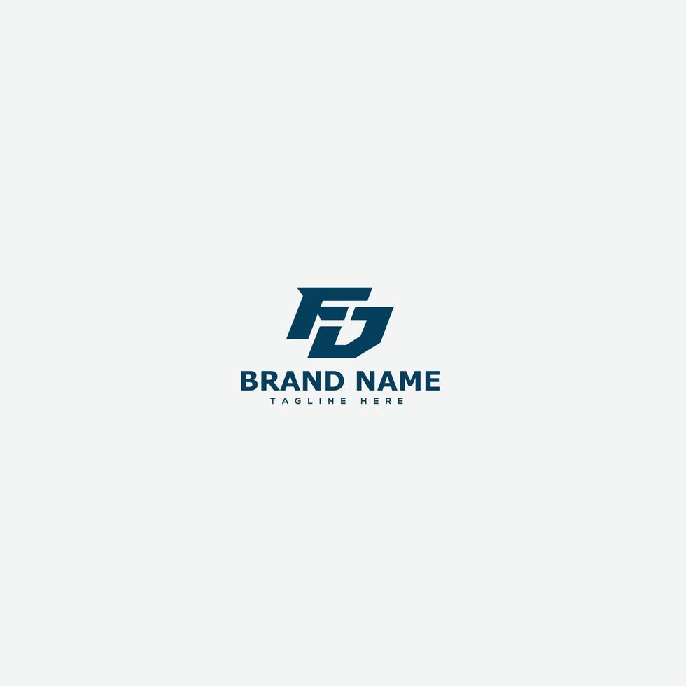 FD Logo Design Template Vector Graphic Branding Element