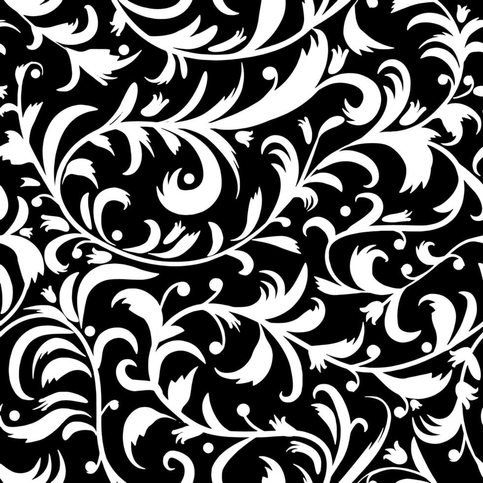 Abstract seamless pattern black white vector