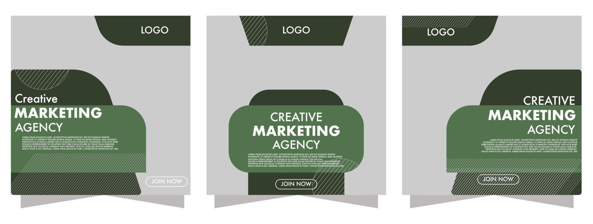 creative marketing agency post social media good for social media post vector