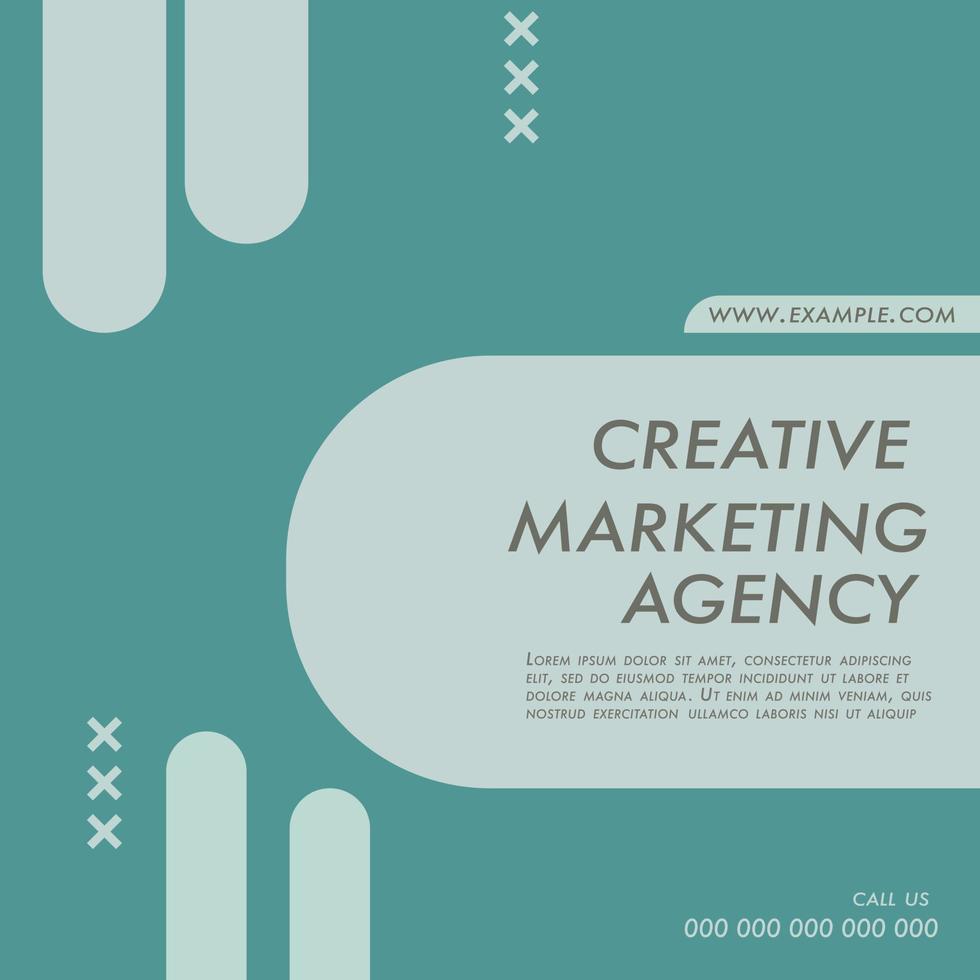 creative marketing agency post social media good for social media post vector