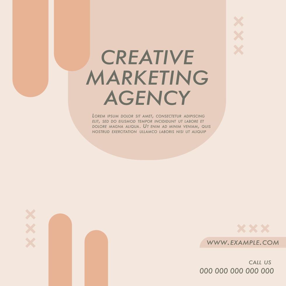 creative marketing agency post social media good for social media post vector