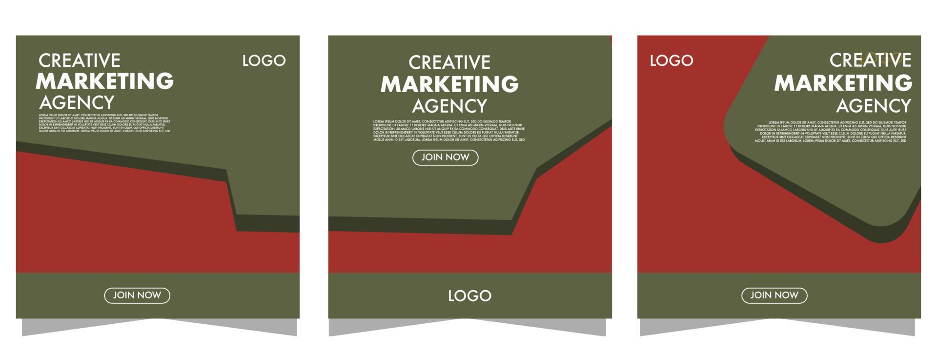 Digital business marketing banner for social media post template vector