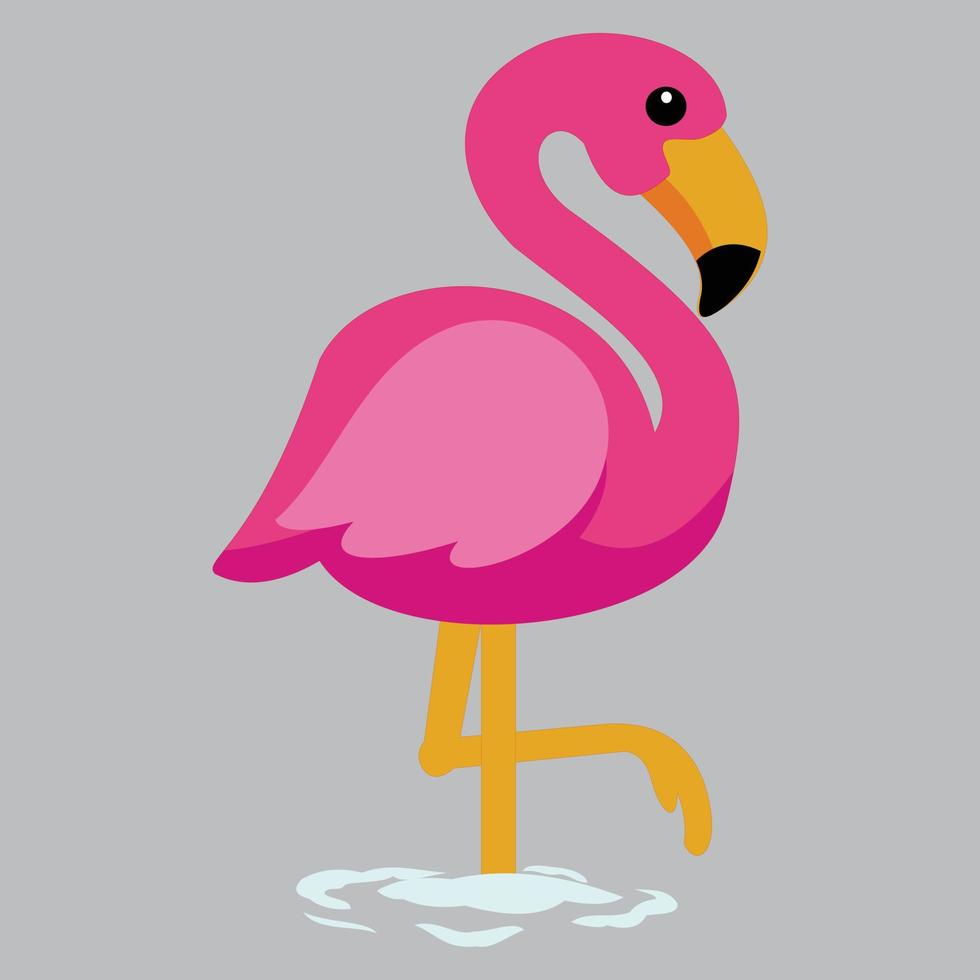 Cute cartoon flamingos. Suitable for use in children's book designs or animal introductions to children vector