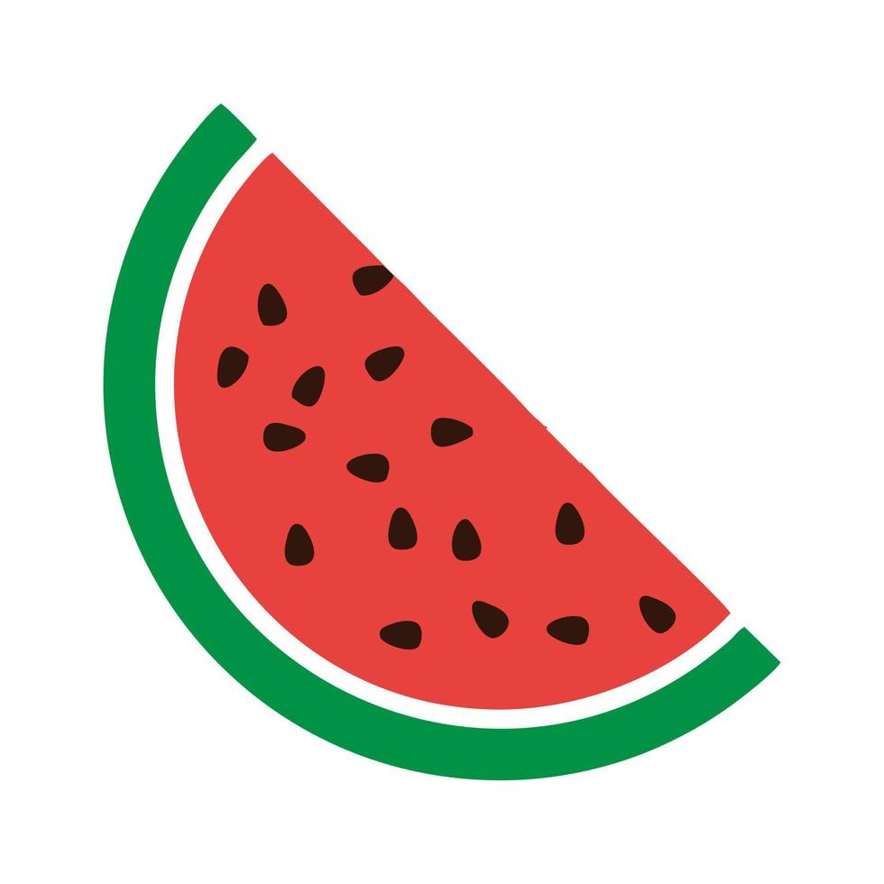 A slice of watermelon. Refreshing watermelon slices. Editable watermelon icon design. Basic elements of graphic design vector