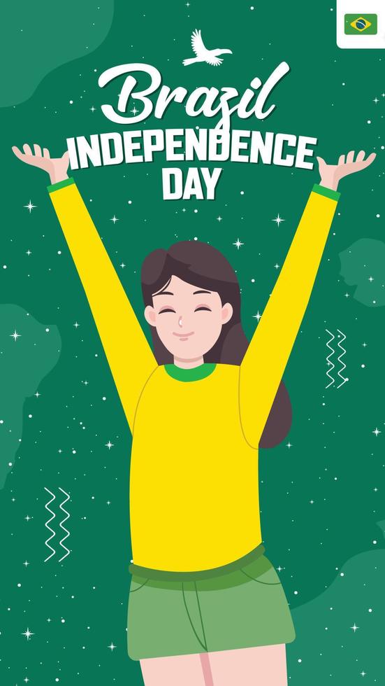 Brazil independence day concept illustration vector