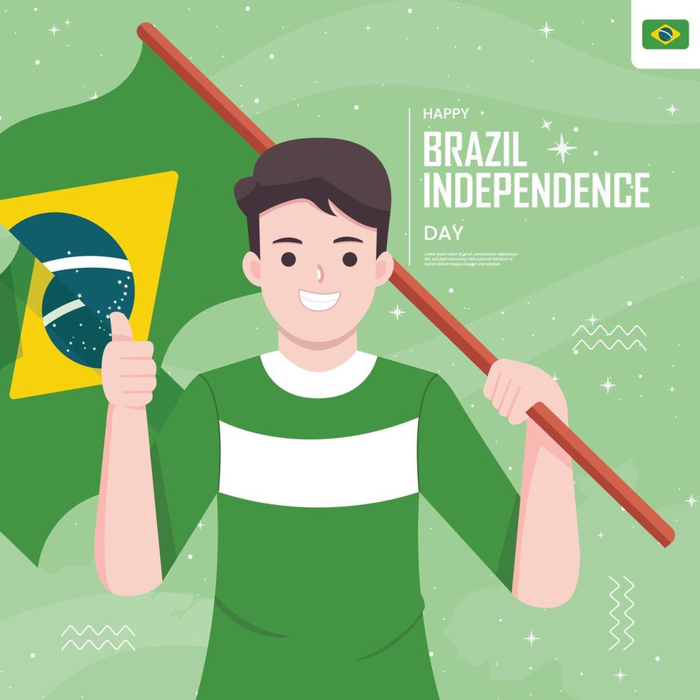 ilustración del concepto del día de la independencia de brasil vector