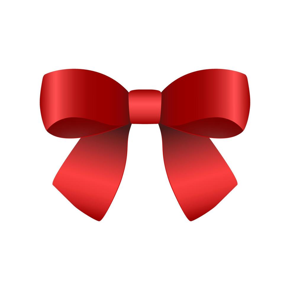 Red gift bow for the holiday. Vector illustration 11352263 Vector Art ...