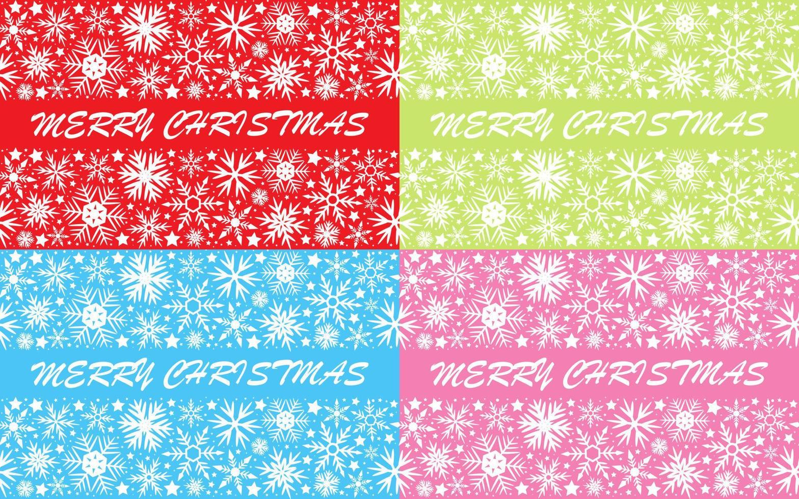 Snowflakes seamless pattern set for decoration of Christmas decor and design. Vector