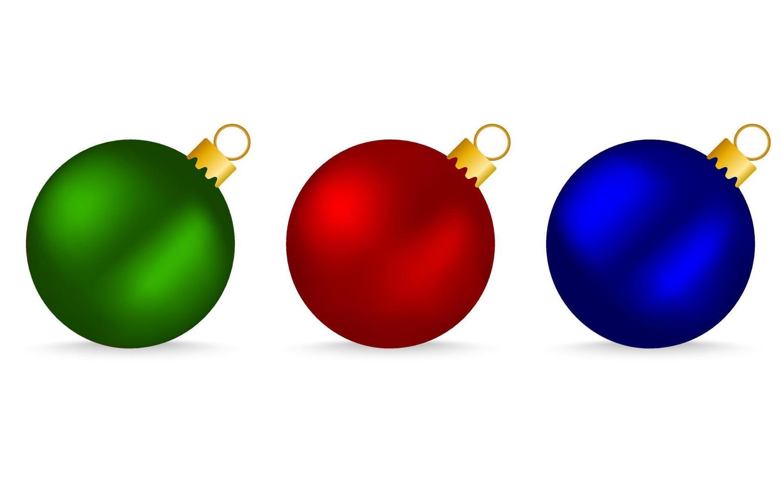 Christmas colored balls for the tree . Vector illustration