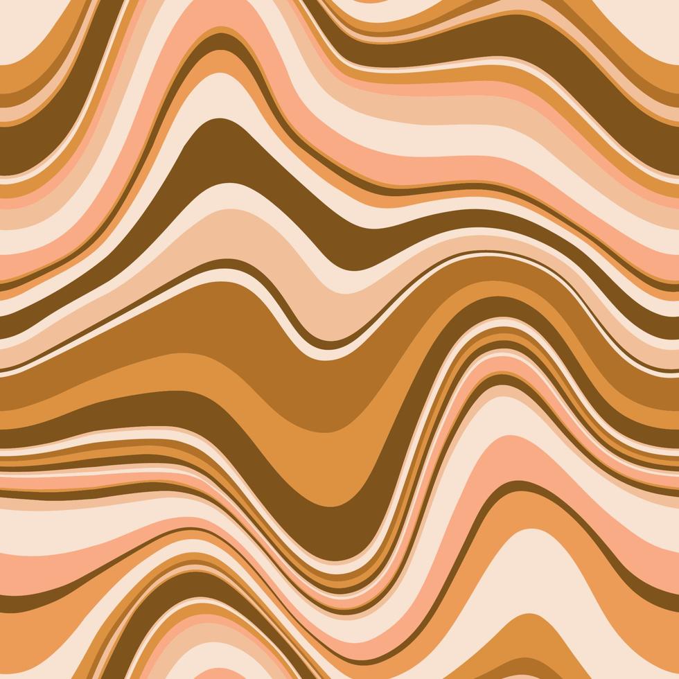 Seamless vector pattern with groovy psychedelic weaves.  Abstract weaves seamless vector pattern. Hippie background with waves, psychedelic groovy texture.