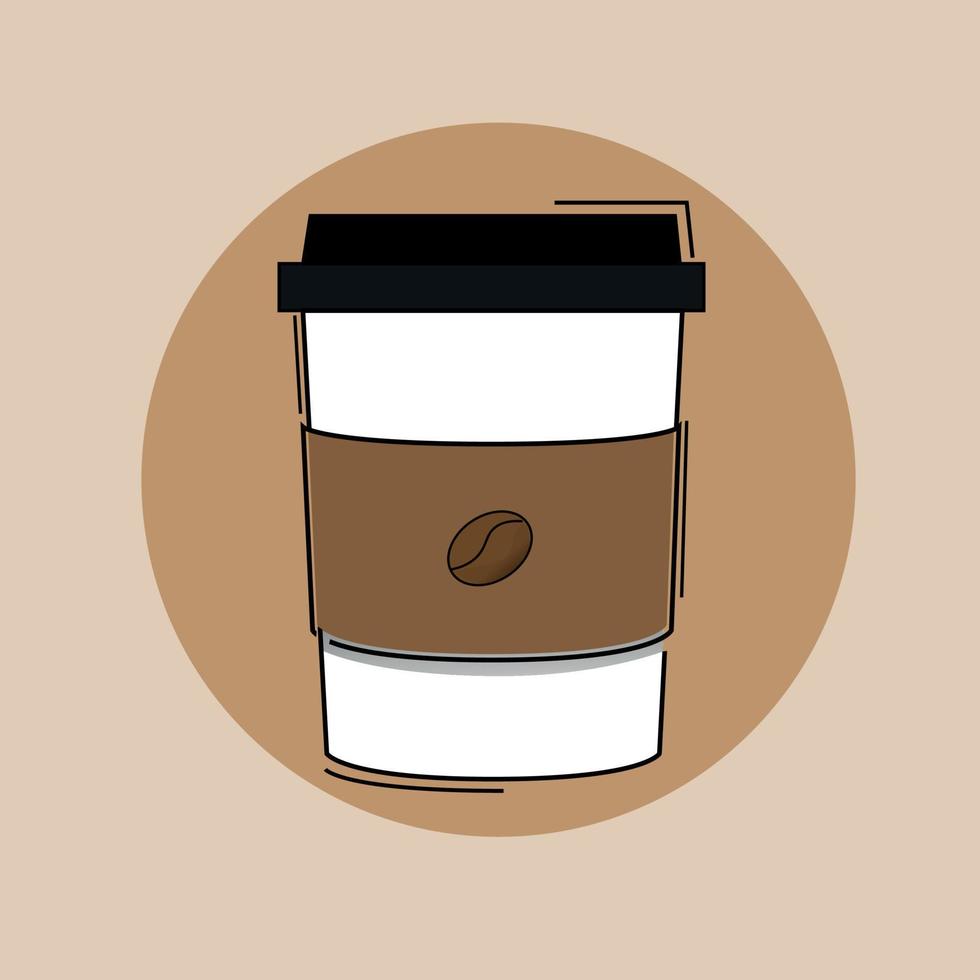 taza de café de papel vector