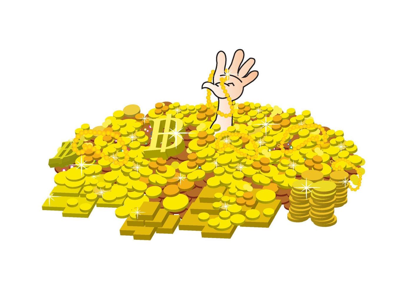 Illustration for Rich Businessman.It's success concept. vector