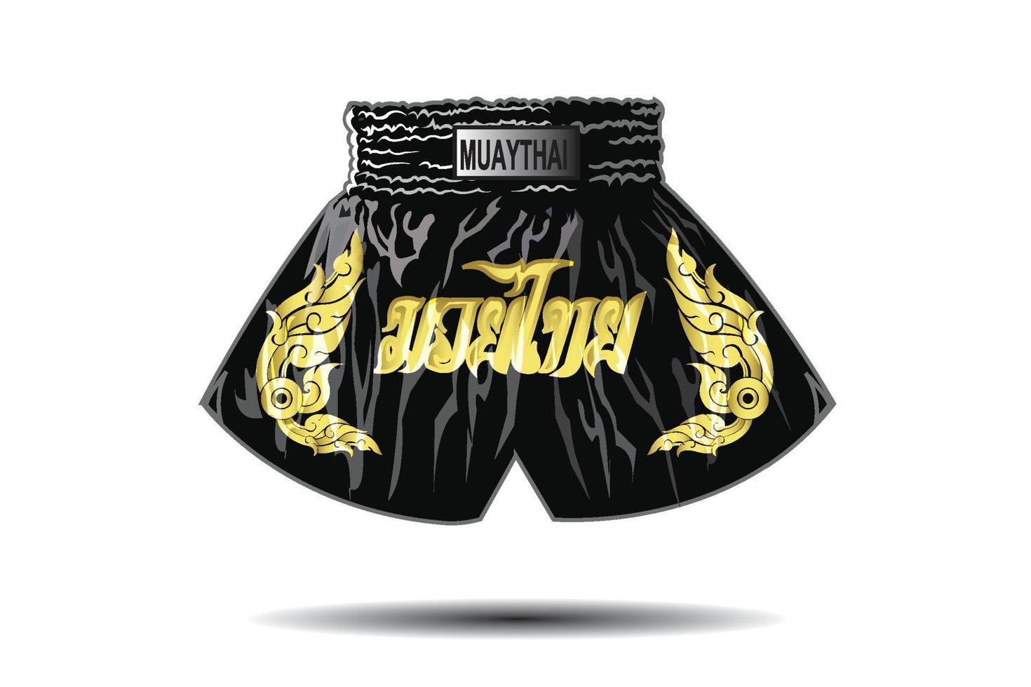 color negro de los calzoncillos boxer tailandeses vector