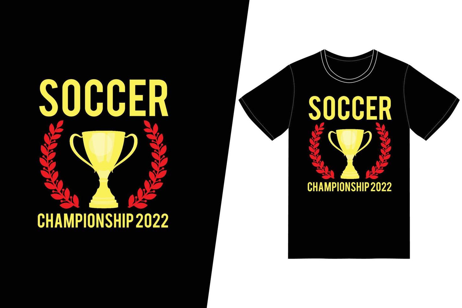 Soccer championship 2022 Soccer design. Soccer t-shirt design vector. For t-shirt print and other uses. vector