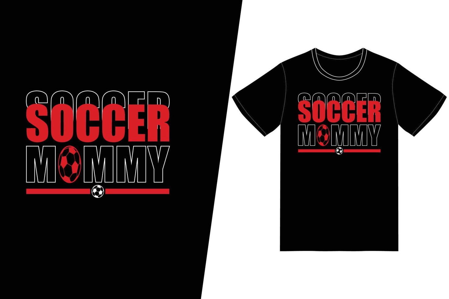 diseño de fútbol de mamá de fútbol. vector de diseño de camiseta de fútbol. para la impresión de camisetas y otros usos.