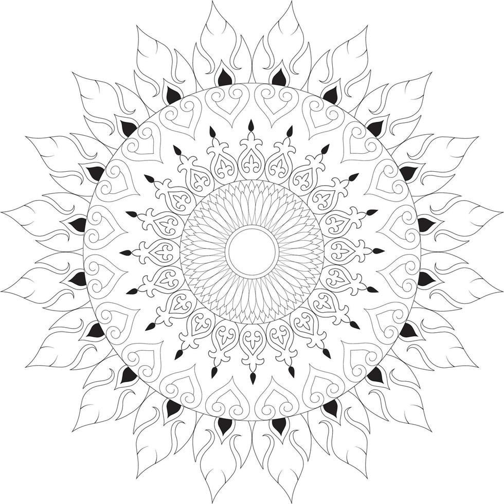 Mandala coloring pages vector