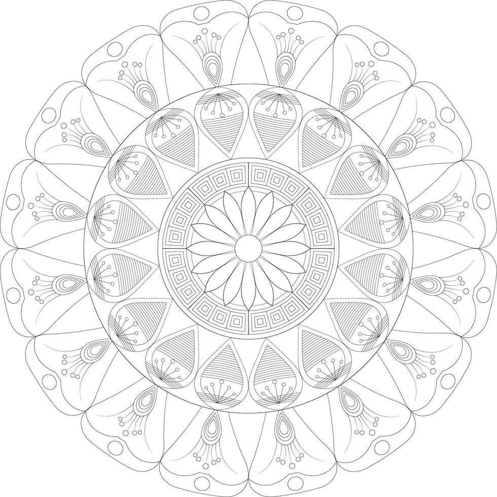 Mandala coloring pages vector