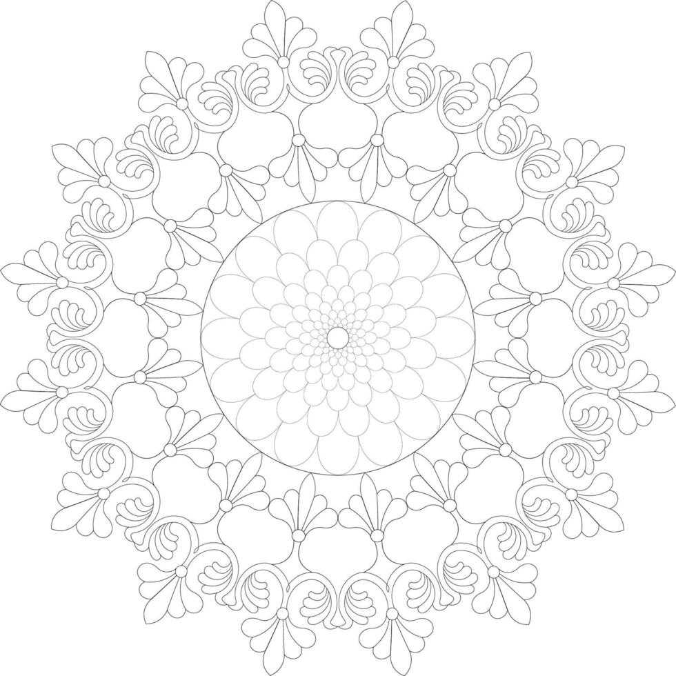 Mandala coloring pages vector