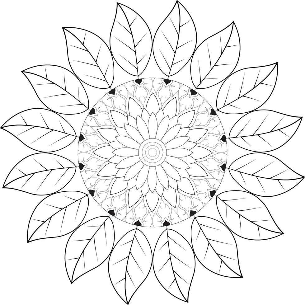 Mandala coloring pages vector