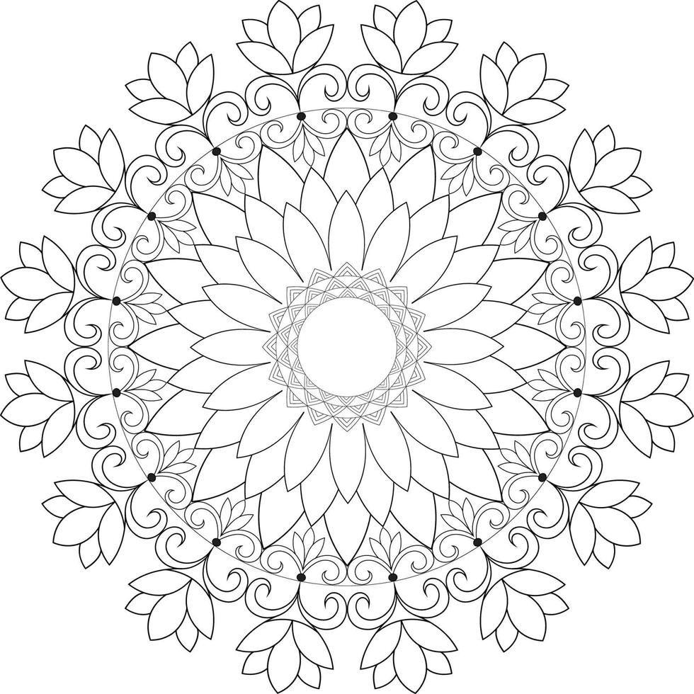 Mandala coloring pages vector