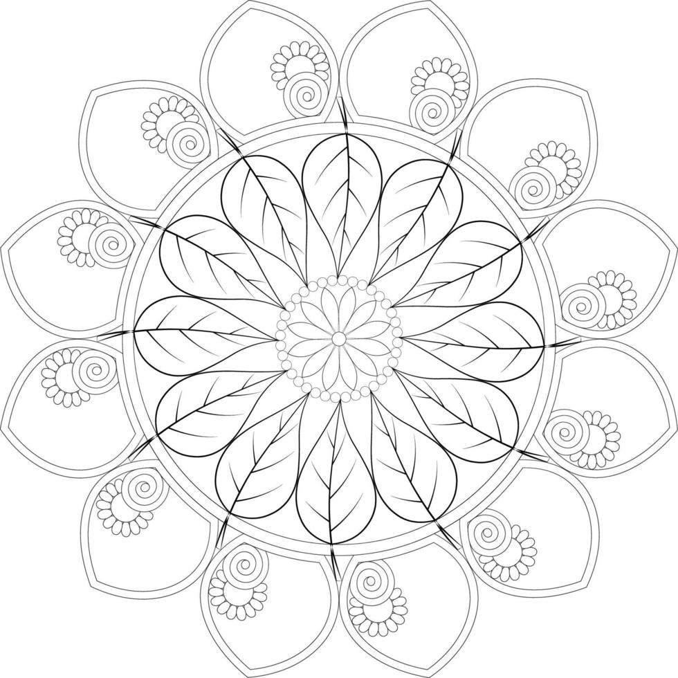 Mandala coloring pages vector