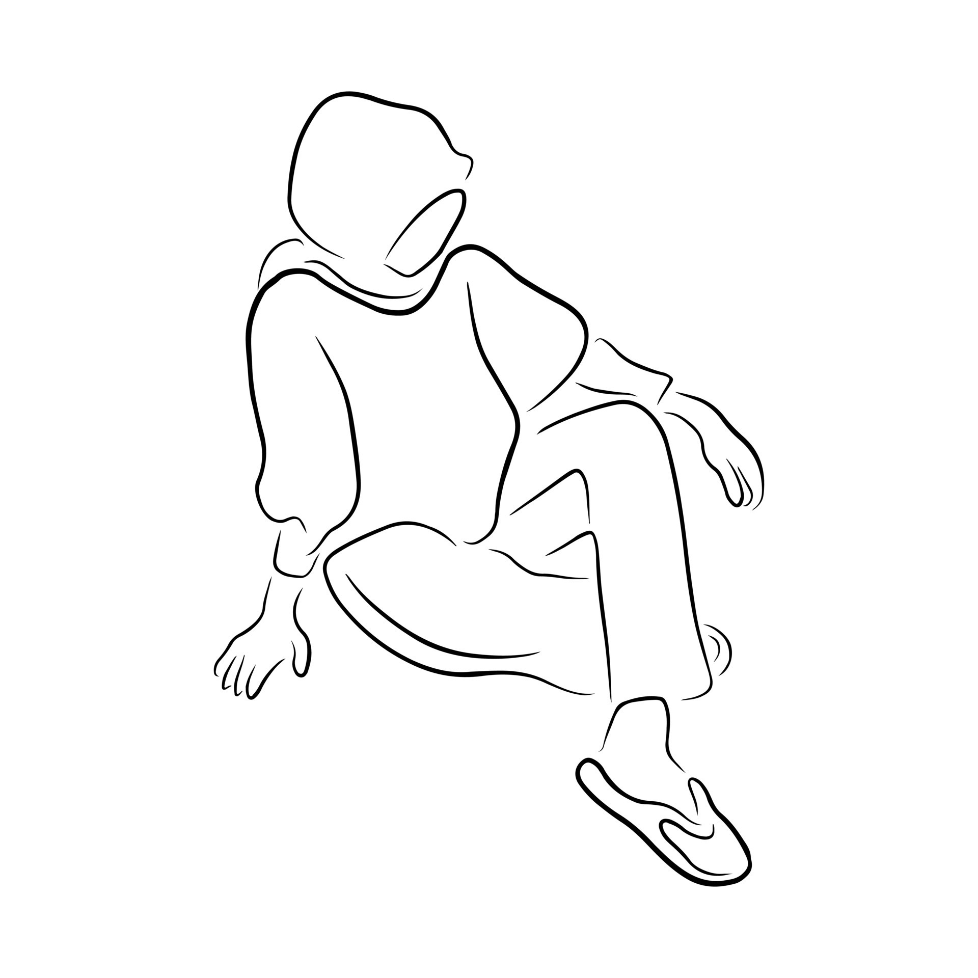 Woman pose line art style 11353109 Vector Art at Vecteezy